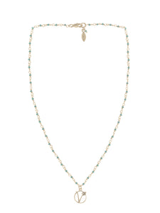 Time to time Vegan sign sliver 925 gold plated malachite/lapis necklace