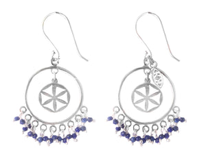 Tradition silver 925 earrings (carnelian. lapis, malachite, 7 stones, pyrite)