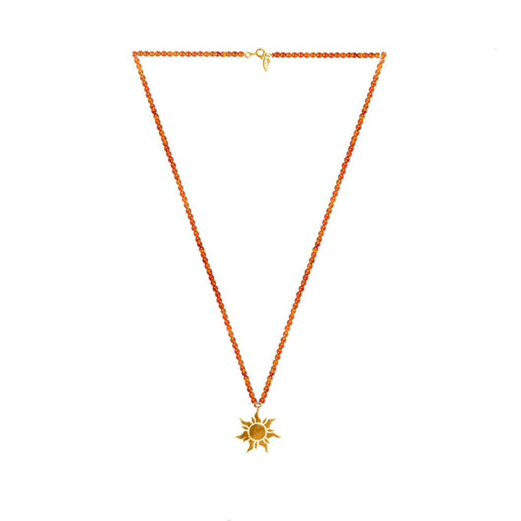 Unity necklace (carnelian. lapis, malachite, labradorite, pyrite, howlite) with silver 925 charm