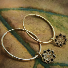 Load image into Gallery viewer, Symmetric harmony (Vata, Pitta, Kapha dosha) silver 925 gold plated earrings
