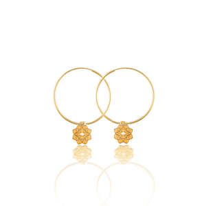 Symmetric harmony (Vata, Pitta, Kapha dosha) silver 925 gold plated earrings