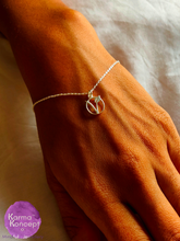Load image into Gallery viewer, Simplicity Vegan sign silver 925/silver gold plated bracelet
