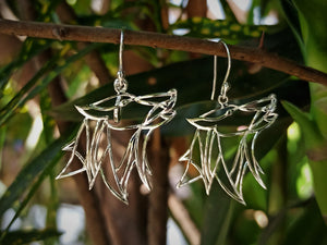 Totem Wolf Silver 925 (Silver gold plated) earrings