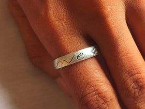 Wise word LOVE/AMOUR silver 925 ring