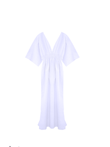 Butterfly dress bamboo silk / off white / S, M.