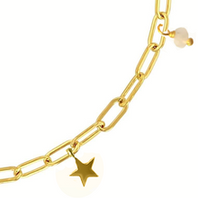 Load image into Gallery viewer, Celeste Stars Silver 925 (Silver gold plated) long link chain bracelet
