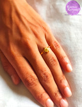 Load image into Gallery viewer, Equity silver 925/gold plated (rose quartz/Lotus, carnelian/Sun, lapis/Flower of life) ring
