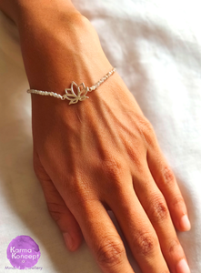 Unity bracelet (carnelian. lapis, malachite, 7 stones, pyrite) with silver 925 charm
