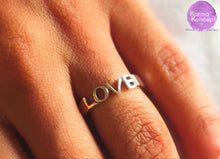 Load image into Gallery viewer, Sweet word Silver 925 ring Love/Karma/Peace
