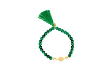 Load image into Gallery viewer, Mala chakra silver 925 (coral, rudraksha, sandal wood, malachite, lapis) bracelet
