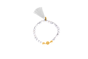 Mala chakra silver 925 (coral, rudraksha, sandal wood, malachite, lapis) bracelet