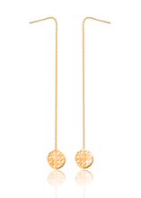 Load image into Gallery viewer, Parallel silver 925 gold plated earrings
