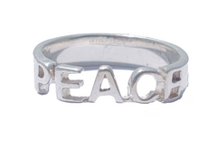 Load image into Gallery viewer, Sweet word Silver 925 ring Love/Karma/Peace
