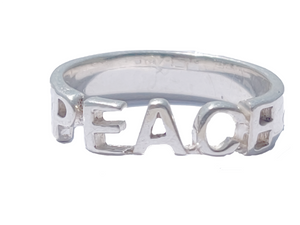 Sweet word Silver 925 ring Love/Karma/Peace