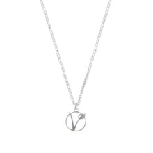 Load image into Gallery viewer, Simplicity Vegan sign silver 925 necklace
