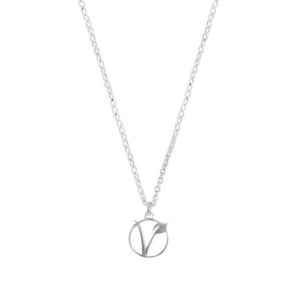 Simplicity Vegan sign silver 925 necklace