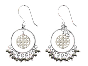 Tradition silver 925 earrings (carnelian. lapis, malachite, 7 stones, pyrite)