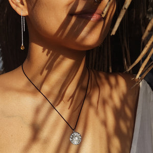 Sun power silver 925 (gold plated) thread necklace